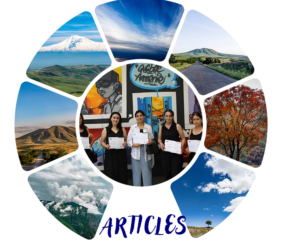 Arev Society-Refugee Women-Articles-Collage Armenian Landscape